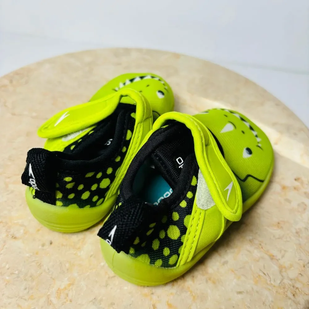 Speedo Toddler Kids Size S 5-6 Water Slip On Shoes Blue Green Beach Sand Outdoor